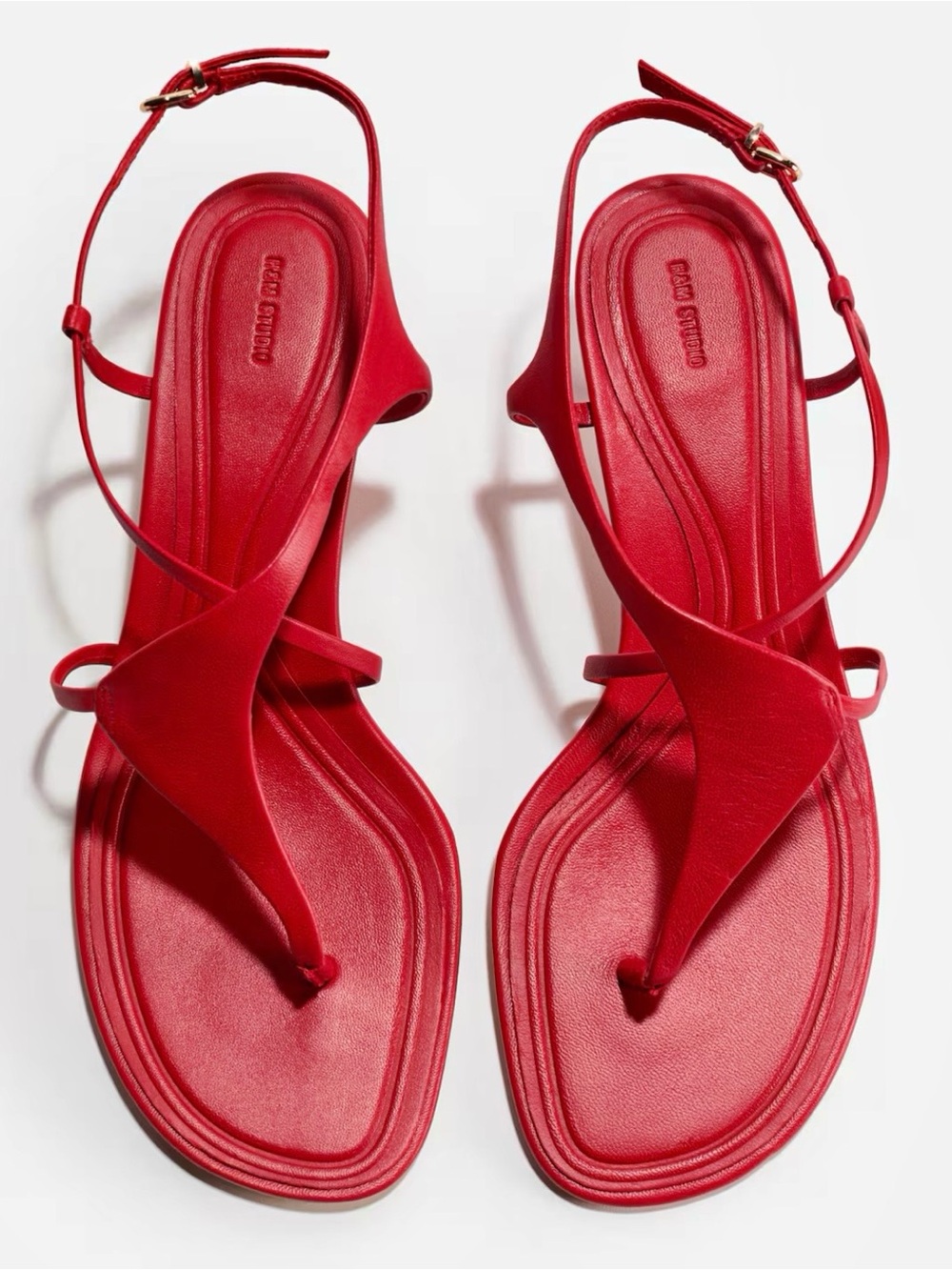 H&M Studio 100% Leather Red Sandals | BNWT | RRP $169 | EU 39/US 8